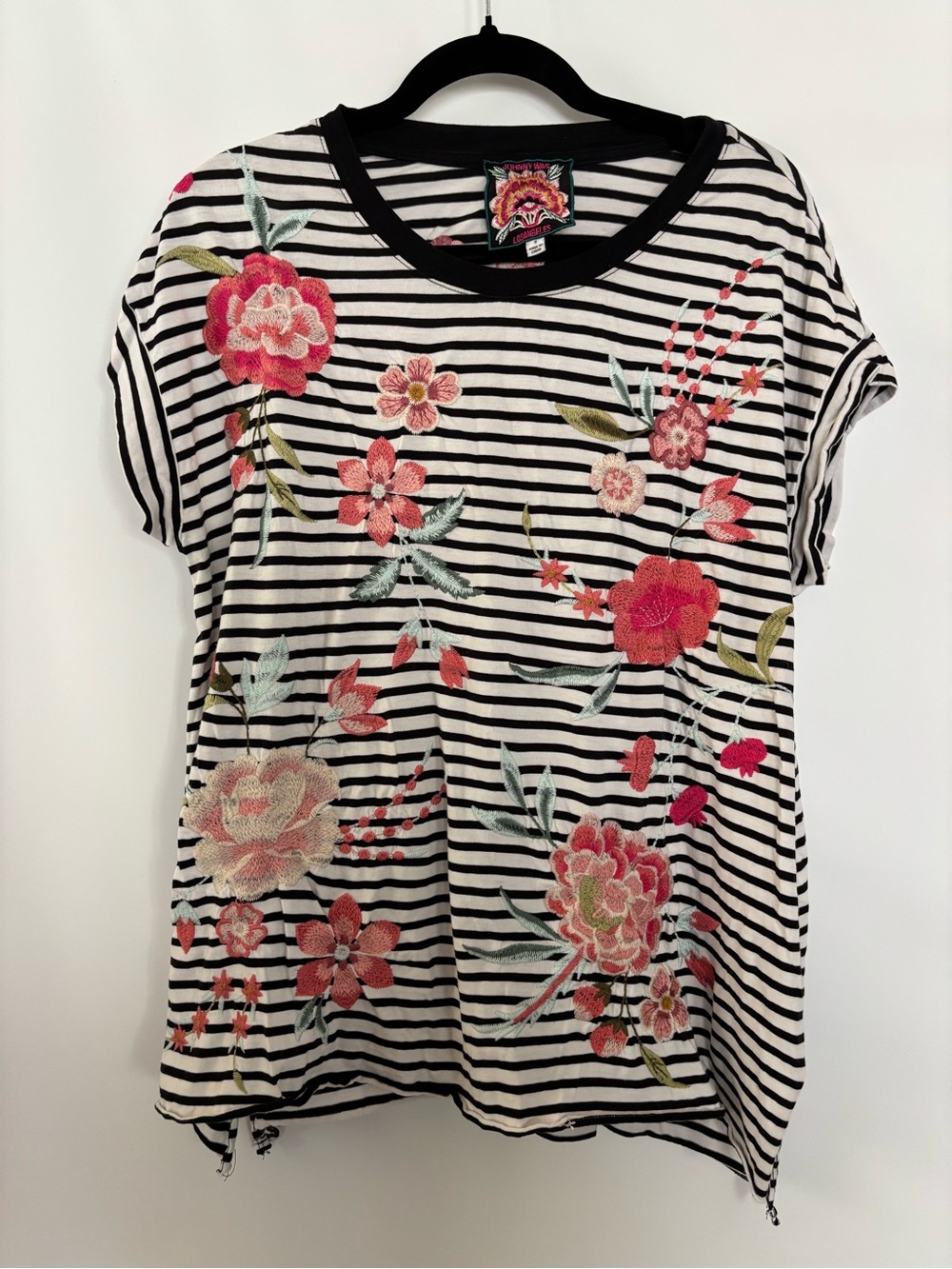 Johnny Was Joya Relaxed Drape Tee Size S